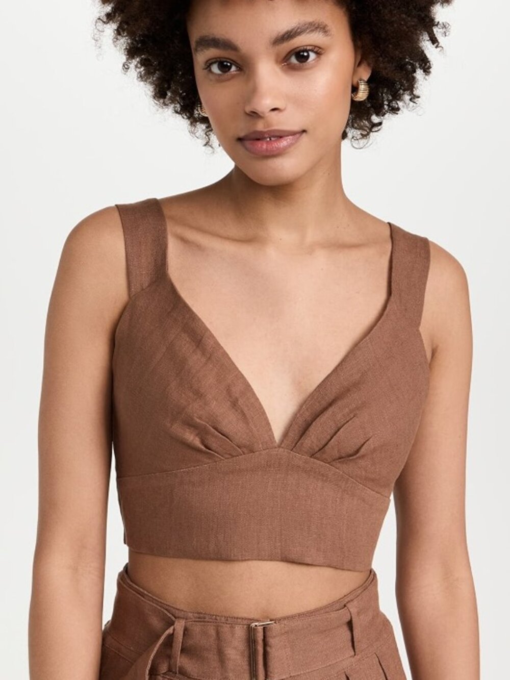 HEVRON Levy Linen Crop Top 12